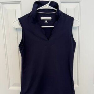 Pebble Beach Sleeveless Scalloped Tank Top for Golf